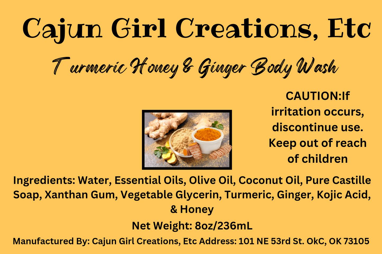 Turmeric Honey & Ginger Body Wash