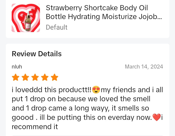 Strawberry Shortcake Body Oil