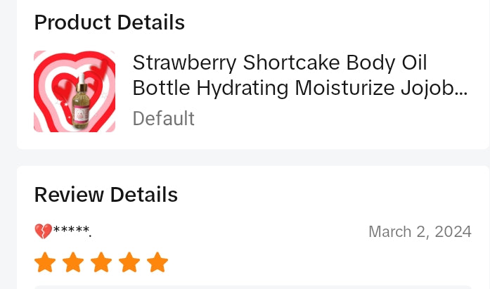 Strawberry Shortcake Body Oil