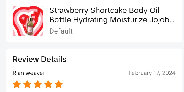 Strawberry Shortcake Body Oil