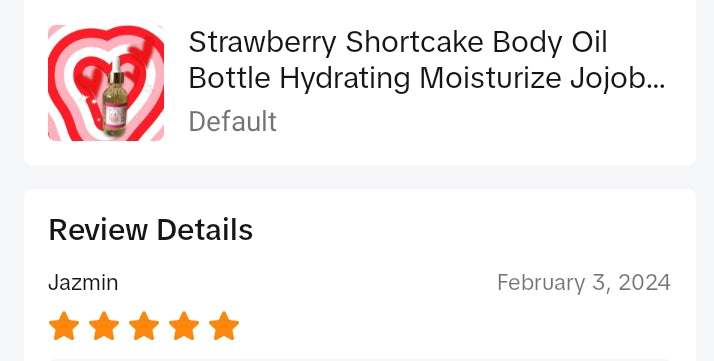 Strawberry Shortcake Body Oil