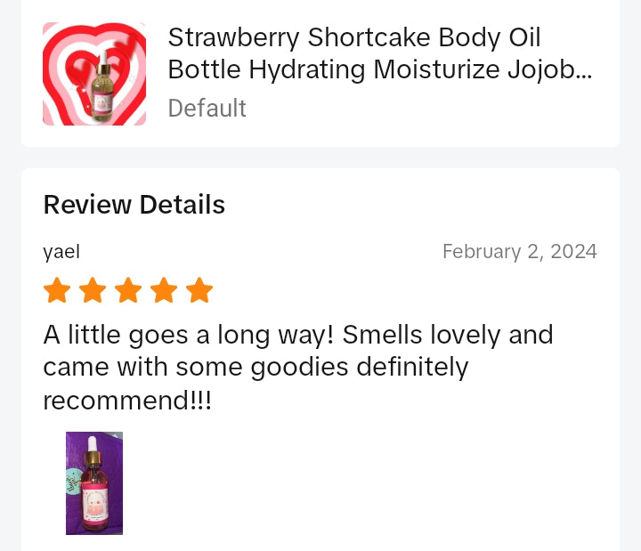 Strawberry Shortcake Body Oil