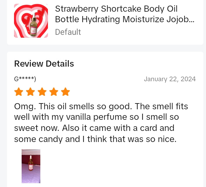 Strawberry Shortcake Body Oil