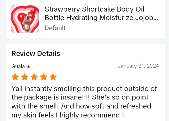 Strawberry Shortcake Body Oil