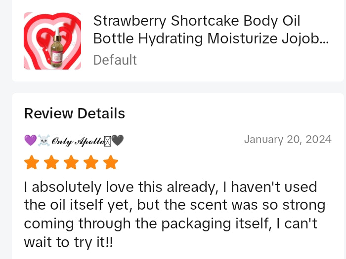 Strawberry Shortcake Body Oil