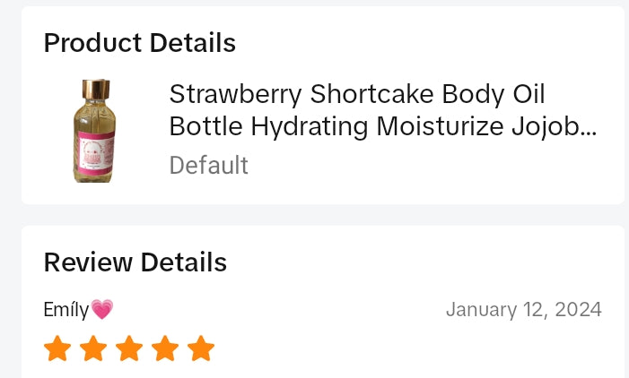 Strawberry Shortcake Body Oil