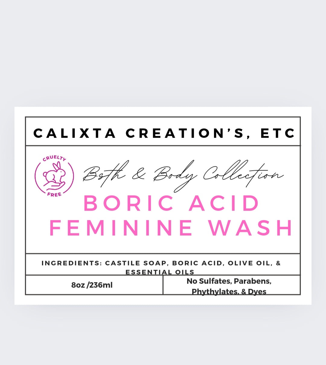 Boric Acid Feminine Wash